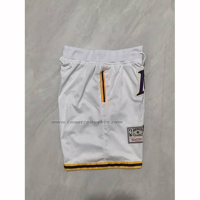 Pantaloncini Los Angeles Lakers Mitchell & Ness Hardwood Classics Bianco
